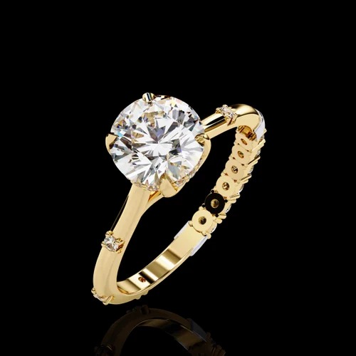 2.00 Carat DEF, VVS Lab Grown Diamond Pendent in 14K Yellow Gold
