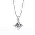 IGI 2 CARAT EACH LAB GROWN DIAMONDS PENDENT princess bezel Diamond pendant