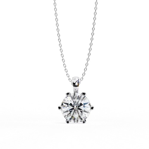 Lab Grown Diamond Pendent with 18K White Gold