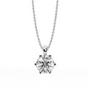 Lab Grown Diamond Pendent with 18K White Gold