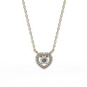 Lab Grown Diamond Pendent with 18K White Gold Sacred Round Diamond Pendant