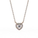 Lab Grown Diamond Pendent with 18K White Gold Sacred Round Diamond Pendant