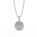 Lab Grown Diamond Pendent with 18K White Gold Triple Round Diamond pendant