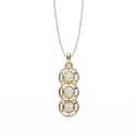 Lab Grown Diamond Pendent with 18K White Gold Triple Round Diamond pendant