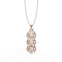 Lab Grown Diamond Pendent with 18K White Gold Triple Round Diamond pendant