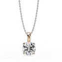 0.80 Carat DEF, VVS Lab Grown Diamond Pendent in 14K Yellow Gold