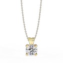 2.25 Carat DEF, VVS Lab Grown Diamond Pendent in 14K Yellow Gold
