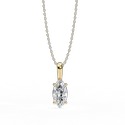 White Lab Grown Cvd Diamonds Round Shape E VS1 IGI Certified Halo Pendant with Chain
