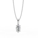 White Lab Grown Cvd Diamonds Round Shape E VS1 IGI Certified Halo Pendant with Chain