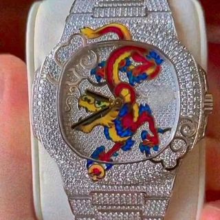 High Quality DEF Lab Grown Diamond Watch Colorless Diamond Hip Hop Style Diamond Watch