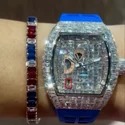 Good Quality Hip Hop Customized Iced out Lab Grown Diamond Watch for Men VVS Diamond Watch