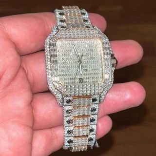 Best Selling Fully Customized Iced Out Diamond Lab Grown Watch for Men Hip Hop Diamond Jewelry