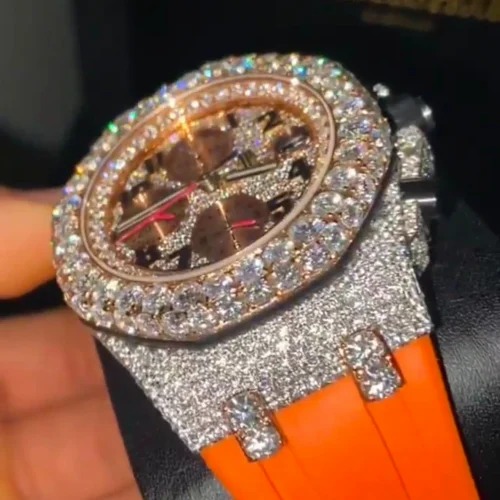 Best Selling Fully Customized Iced Out Diamond Lab Grown Watch for Men Hip Hop Diamond Jewelry watch