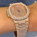 Good Quality Customized Iced Out Lab Grown Watch VVS Diamonds Studded Hip Hop Watch Gift for Men