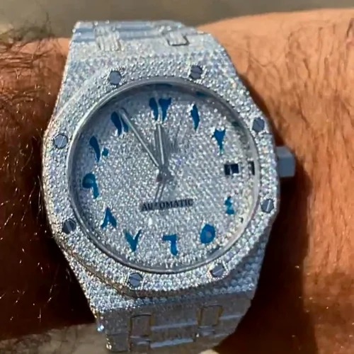 Good Quality Hip Hop Customized Iced out Lab Grown Diamond Watch for Men VVS Diamond Watch Gift