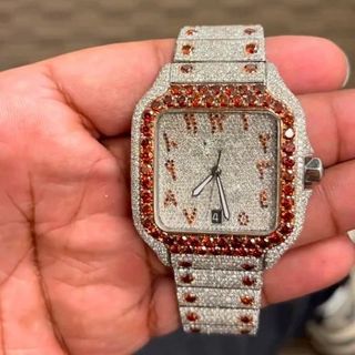 Good Quality Hip Hop Customized Iced out Lab Grown Diamond Watch for Men VVS Diamond Watch Gift