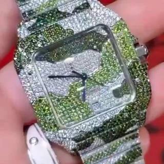 Good Quality Hip Hop Customized Iced out Lab Grown Diamond Watch for Men VVS Diamond Watch Gift