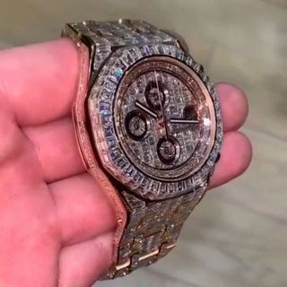 Good Quality Hip Hop Customized Iced out Lab Grown Diamond Watch for Men VVS Diamond Watch Gift