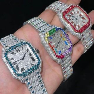 Top Quality Diamond Lab Grown Watch on Factory Price DEF Lab Grown Diamond Iced Out Watch