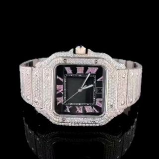 High Quality Custom Watch for Men Iced out Lab Grown Diamond Studded Watch Hip Hop Diamond Jewelry