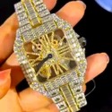 Premium Hip Hop Customized Iced out Lab Grown Diamond Watch for Men VVS Diamond Watch Gift