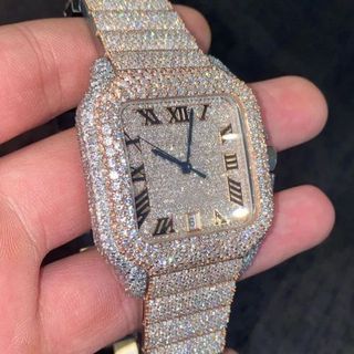 Hip Hop Customized Iced out Lab Grown Diamond Watch for Men VVS Diamond Watch Gift