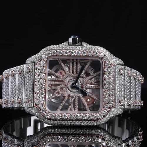 High Quality Hip Hop Customized Iced out Lab Grown Diamond Watch for Men VVS Diamond Watch Gift