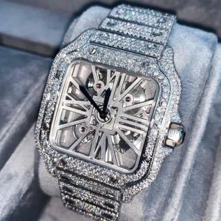 Good Quality Hip Hop Customized Iced out Lab Grown Diamond Watch for Men VVS Diamond Watch Gift