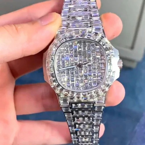 Premium Hip Hop Customized Iced out Lab Grown Diamond Watch for Men VVS Diamond Watch Gift