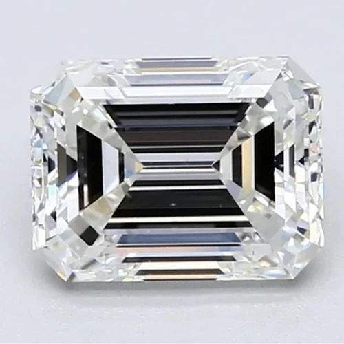 Polished CVD Diamond 4.50 Carat E F Color White Loose Purity Excellent Emerald cut Lab Grown