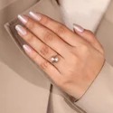 1.25 Ct Round CVD Diamond Ring, IGI Certified, 14K Yellow Gold