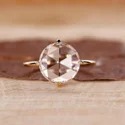 1.25 Ct Round CVD Diamond Ring, IGI Certified, 14K Yellow Gold