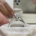 1.50 Carat Round Solitaire LGD Ring, 6-Prong Setting, Platinum