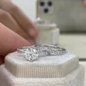 1.50 Carat Round Solitaire LGD Ring, 6-Prong Setting, Platinum