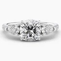 1.50 Ct Emerald Cut Lab Grown Diamond Ring, Bezel Set