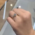 1.40 Ct Total Weight Cluster Lab Grown Diamond Ring, Marquise Cut
