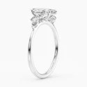 1.40 Ct Total Weight Cluster Lab Grown Diamond Ring, Marquise Cut
