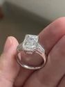 13 Ct Emerald Cut Lab Grown Diamond Ring, Bezel Set