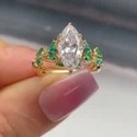 2.00 Carat Oval Cut Lab Grown Diamond Ring, Thin Band, 14K Gold