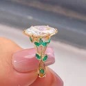2.00 Carat Oval Cut Lab Grown Diamond Ring, Thin Band, 14K Gold