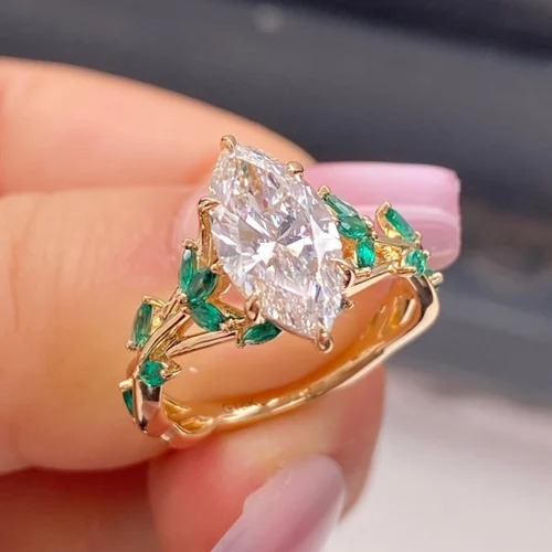 2.00 Carat Oval Cut Lab Grown Diamond Ring, Thin Band, 14K Gold