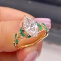 2.00 Carat Oval Cut Lab Grown Diamond Ring, Thin Band, 14K Gold