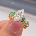 2.00 Carat Oval Cut Lab Grown Diamond Ring, Thin Band, 14K Gold