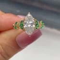 2.00 Carat Oval Cut Lab Grown Diamond Ring, Thin Band, 14K Gold