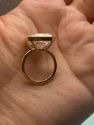 13 Ct Emerald Cut Lab Grown Diamond Ring, Bezel Set