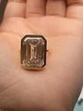 13 Ct Emerald Cut Lab Grown Diamond Ring, Bezel Set