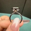 6 Ct Emerald Cut Lab Grown Diamond Ring, Bezel Set
