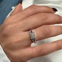1.50 Carat East West Solitaire Lab Grown Diamond Ring, VS1 Clarity