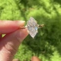 3 Carat Marquise Solitaire Lab Grown Diamond Ring, VS1 Clarity