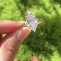 3 Carat Marquise Solitaire Lab Grown Diamond Ring, VS1 Clarity